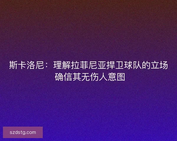 斯卡洛尼：理解拉菲尼亚捍卫球队的立场 确信其无伤人意图